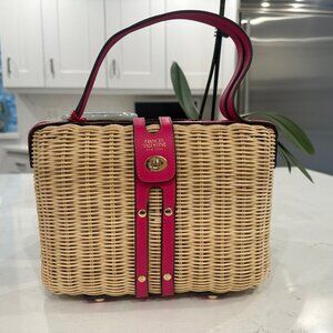 Frances Valentine The Holland Wicker & Leather Satchel